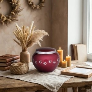 Urne cinéraire bordeaux