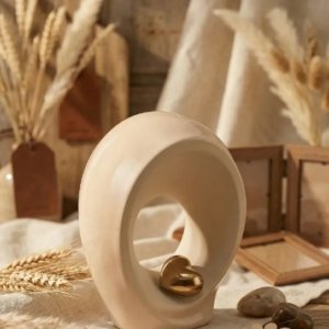 Céramique coeur doré