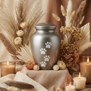 Urne cinéraire grise